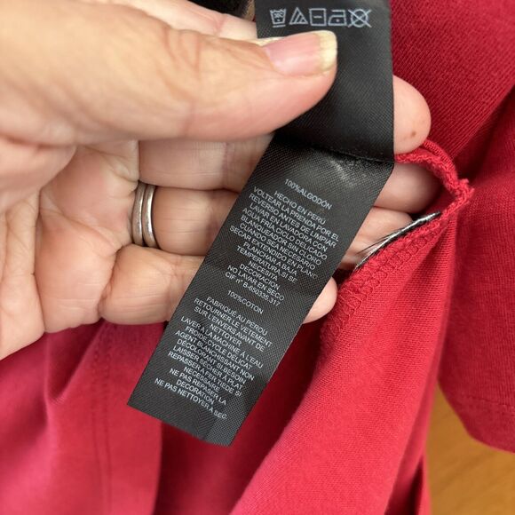 Coach X Richard Bernstein T shirt L Cherry Red Short Sleeve Cotton Pullover Logo - Picture 10 of 10